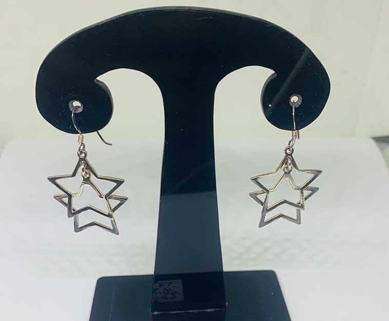 Silver Designed Hanging Earings