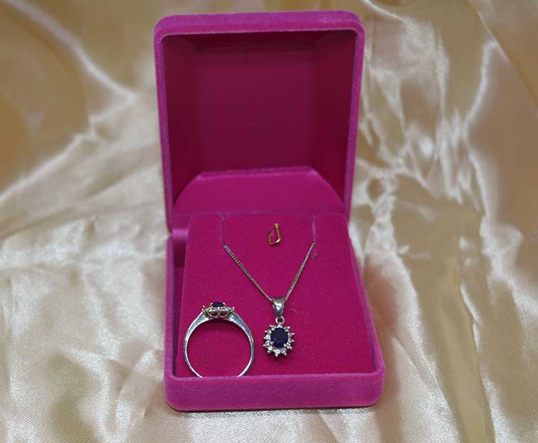 Blue Sappher Ring and Pendant